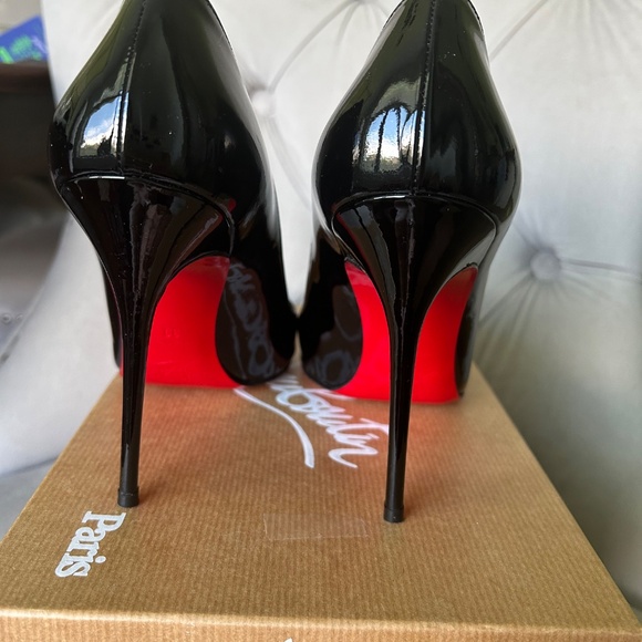 Christian Louboutin Decollete Pumps 100 Black Patent Leather Size 39 - Picture 5 of 10
